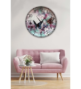 Bilge Retro Tasarımlı Duvar Saati 35x35cm (Baskılı)