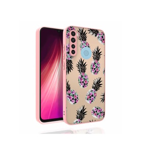 Xiaomi Redmi Note 8 Uyumlu Kılıf Desenli Kamera Korumalı Parlak Zore Nora Kapak
