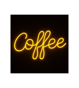 Yazılı LED 3D Dekoratif Panel, Amber Renk, 40x23 cm, Modern Tasarım (Krem)