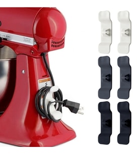 Mcg 6'lı Pratik Kablo Toparlayıcı Yapışkanlı Klips Mutfak Air Fryer Kettle Kahve Tost Makinası