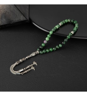 Anyolit Doğal Taş Tesbih 33lük - 6mm (Çok Renkli)