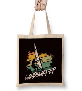 Windsurfer Wave Ocean Windsurfing Sailboarding Surfing Bez Çanta Uzun Saplı