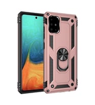 Samsung Galaxy A71 Kılıf Sofya Yüzüklü Silikon Kapak - Rose