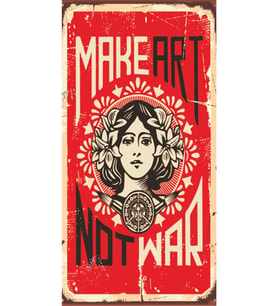 Make Art - Retro Ahşap Poster – Özel Koleksiyon – Hbb