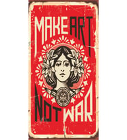 Make Art - Retro Ahşap Poster – Özel Koleksiyon – Hbb