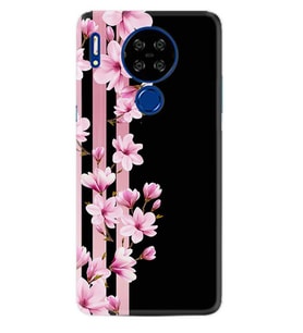 Reeder P13 Blue Max Lite Kılıf Desenli Silikon Pink Flowers 3