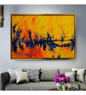Altın Çerçeveli dekoratif tablo a2124 (Gold)