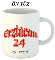 Kişiye Özel Hediyelik Erzincan 24 Kupa Bardak