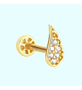 Altın Melek Tragus Piercing 14 Ayar