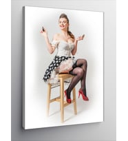 Kanvas Tablo Pin Up Kızı