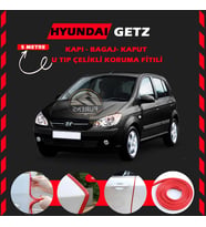 Hyundai Getz Oto Araç Kapı Koruma Fitili 5metre Parlak Kırmızı Renk