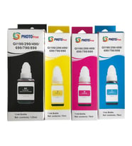 Photo Print®  Canon G1400-G2400-G3400 Yazıcılar İçin Uyumlu Muadil 4 Renk Mürekkep Seti (Çok Renkli)