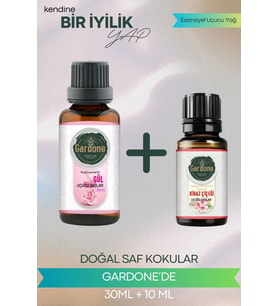 Gül 30 ML + Kiraz Çiçeği 10 ML ( Oda Kokusu Aroma Terapi Buhurdanlık / Difüzör Yağı ) Set 2 Adet