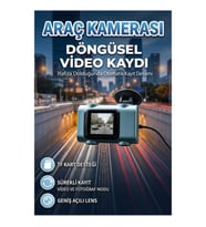 Mini Araç İçi Kamera Ön Yol Kayıt Cihazı TF Kart Destekli Döngüsel Kayıt