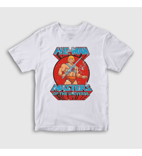 Presmono Unisex Çocuk Beyaz Masters Of The Universe He Man T-Shirt 432201tt