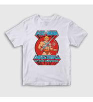 Presmono Unisex Çocuk Beyaz Masters Of The Universe He Man T-Shirt 432201tt