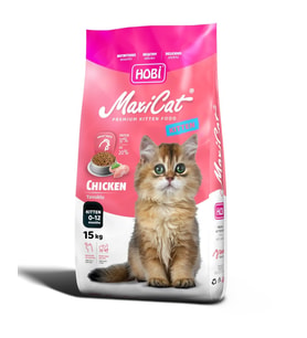 Hobi Maxicat Kitten Tavuklu Yavru Kedi Maması 15kg🐣 – %37 Proteinli, Bağışıklık Destekli Mama