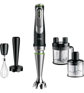 MultiQuick 9 MQ 9187XLI el mikseri – Active PowerDrive teknolojili püre çubuğu ve parçalama, damgalama, karıştırma ve buz kırma, 1200 Watt, siyah/paslanmaz çelik