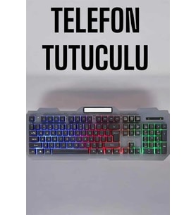 Q Klavye RGB Işıklı Klavye Ve Mouse Seti Kablolu Mouse Hediyeliş