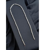 Hematit Doğal Taş Mat Benekli Beyaz Dikdörtgen Kesim 3x5mm Dizi [AA]