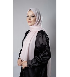 Pembe Düz Klasik Şal Şifon Kumaş Janjan Abiye 202108_04