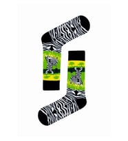 Zebra Desenli Renkli Çorap