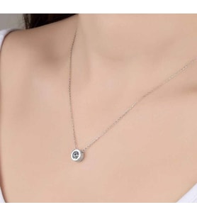 SWAROVSKİ TAŞLI DAMLA TEK TAŞ 925 AYAR GÜMÜŞ KOLYE