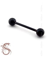 TOP UÇLU VÜCUT PİERCİNG 25 MM SİYAH RENK KULAK P355