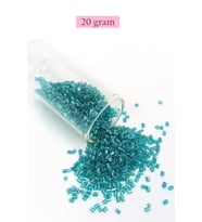 Kesme Cam Boncuk 2mm - 20 Gram - Şeffaf Turkuaz -BNC316