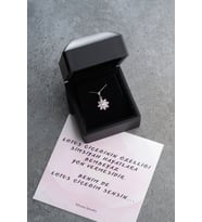 Silvano Jewelry 925 Ayar Gümüş Pembe Lotus Kolye
