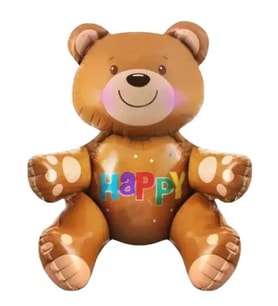 Oturan Ayı Folyo Balon 77x70 cm-