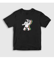 Presmono Unisex Çocuk Siyah Music Box Astronaut Space Astronot Uzay T-Shirt 283502tt
