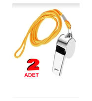 Efe Toys Kaliteli 2 Adet Paslanmaz Metal Deprem Düdüğü, Hakem, Can Kurtaran Düdük 150-200 Desibel Ses Kalitesi     -