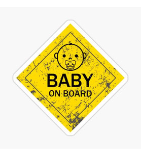 Arabada bebek var Baby On Board Sticker Etiket 19CM md2