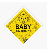 Arabada bebek var Baby On Board Sticker Etiket 19CM md2