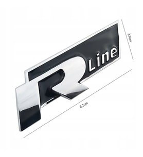 R-line yapıştırmalı logo-siyah / YACI147