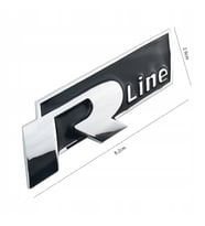 R-line yapıştırmalı logo-siyah / YACI147 (Siyah - Beyaz)
