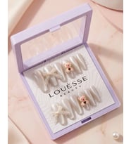 Louésse Baby Bear Glow Takma Tırnak 12’li Ayıcıklı Işıltılı Nail Set