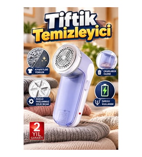 Şarjlı Tiftik Temizleme Makinesi – Çıkarılabilir Hazne ve Bıçak, Anti-Statik Fırçalı