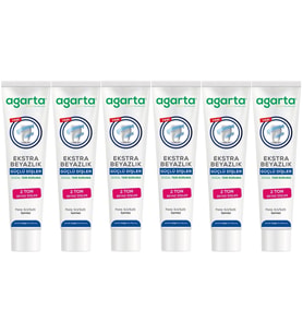 Agarta Doğal Tam koruma Diş Macunu 75 ML Ekstra Beyazlık Güçlü Dişler (Leke Önleyici) (6 Lı Set)