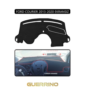 FORD Courier 2013-2020 EkransızTORPİDO KORUMA HALISI SİYAH KENAR