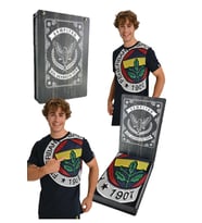 Fenerbahçe ERKEK TRIBUN ALTI RENK LOGOLU TSHIRT LAZER KUTU HEDİYELİ (Lacivert-Beyaz)