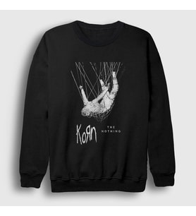 Presmono Unisex Siyah Nothing Korn Sweatshirt 92850tt