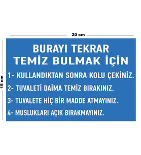 Metal Burayı Tekrar Temiz Bulmak İçin 15 Cm x 20 Cm Uyarı Levhası Yönlendirme Tabelası