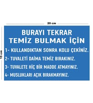 Metal Burayı Tekrar Temiz Bulmak İçin 15 Cm x 20 Cm Uyarı Levhası Yönlendirme Tabelası