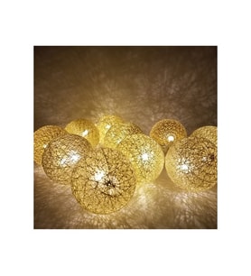 2 Metre 10’lu Top LED Işık - Pilli Gün Işığı Dekoratif Aydınlatma