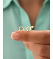 Sade Çember 14 Ayar Altın Küpe (Gold)