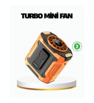 Mey İthalat® Turbo Mini Taşınabilir Fan – 100 Kademeli Dijital Hız Kontrolü ve Type-C Şarj