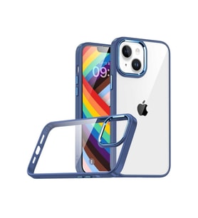 Apple iPhone 14 Uyumlu Kılıf Zore Flora Kapak (Açık Mavi)