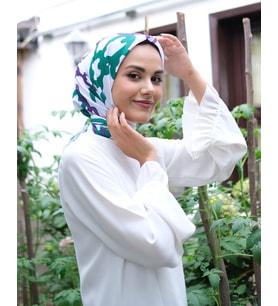 ZEN İPEK ZİNCİR DESEN TWİLL EŞARP